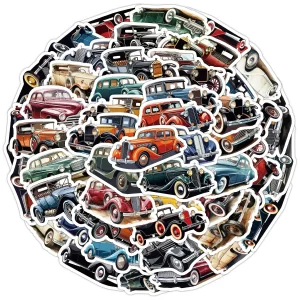 50pcs set Old car stickers