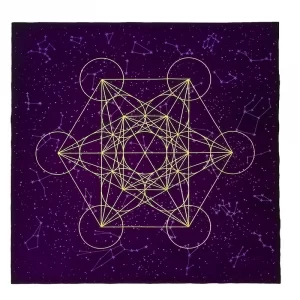 Metatron's Cube Crystal Grid Metatron Crystal Grid Altar Tablecloth Ceremony Tarot Card Tablecloth