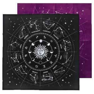 Starry Sky Tarot Twelve Constellations Oracle Card Tablecloth Tarot Cloth Props Velvet Tarot Tablecloth