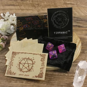 rune letter dice, eight sided dice, Viking rune dice, multi-faceted dice, resin rune dice, including instruction manual